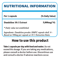 Approved Nutrition DandelionMax 10:1 Extract (5g Per Capsule) (1 Bottle (60 Capsules))