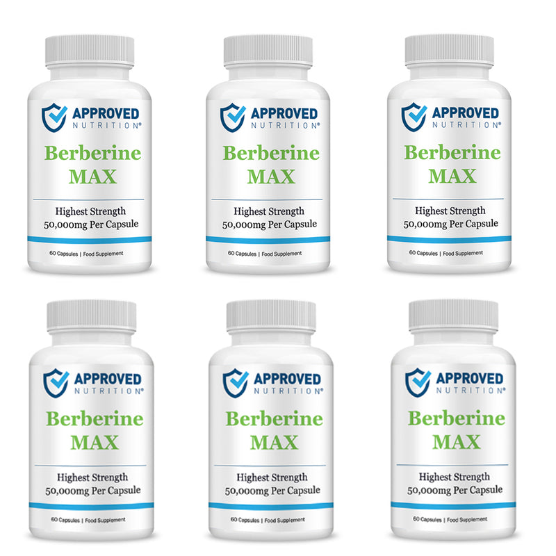 Approved Nutrition BerberineMax (50g Equivalent Per Capsule) (5 bottles - Get 1 Free (6 total))