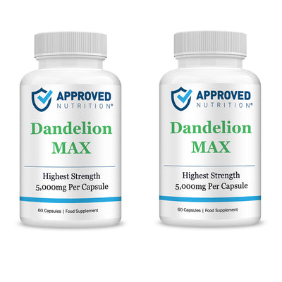 Approved Nutrition DandelionMax 10:1 Extract (5g Per Capsule) (2 Bottles (120 Capsules))